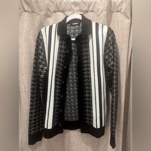 Murano Black and White Cardigan Sweater